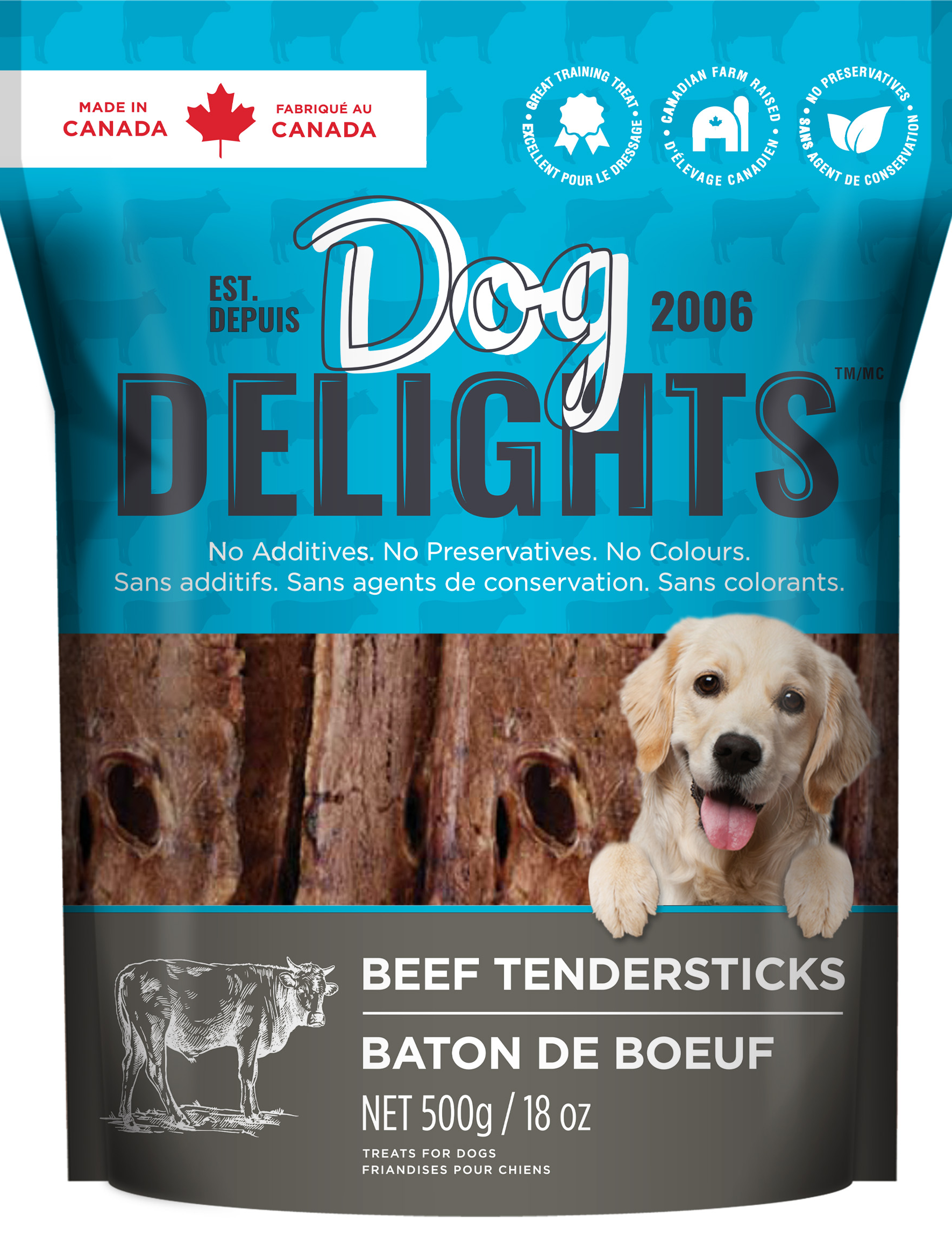 Beef Tendersticks - Beef Liver Dog Treats Bag Front2  | Dog Delights