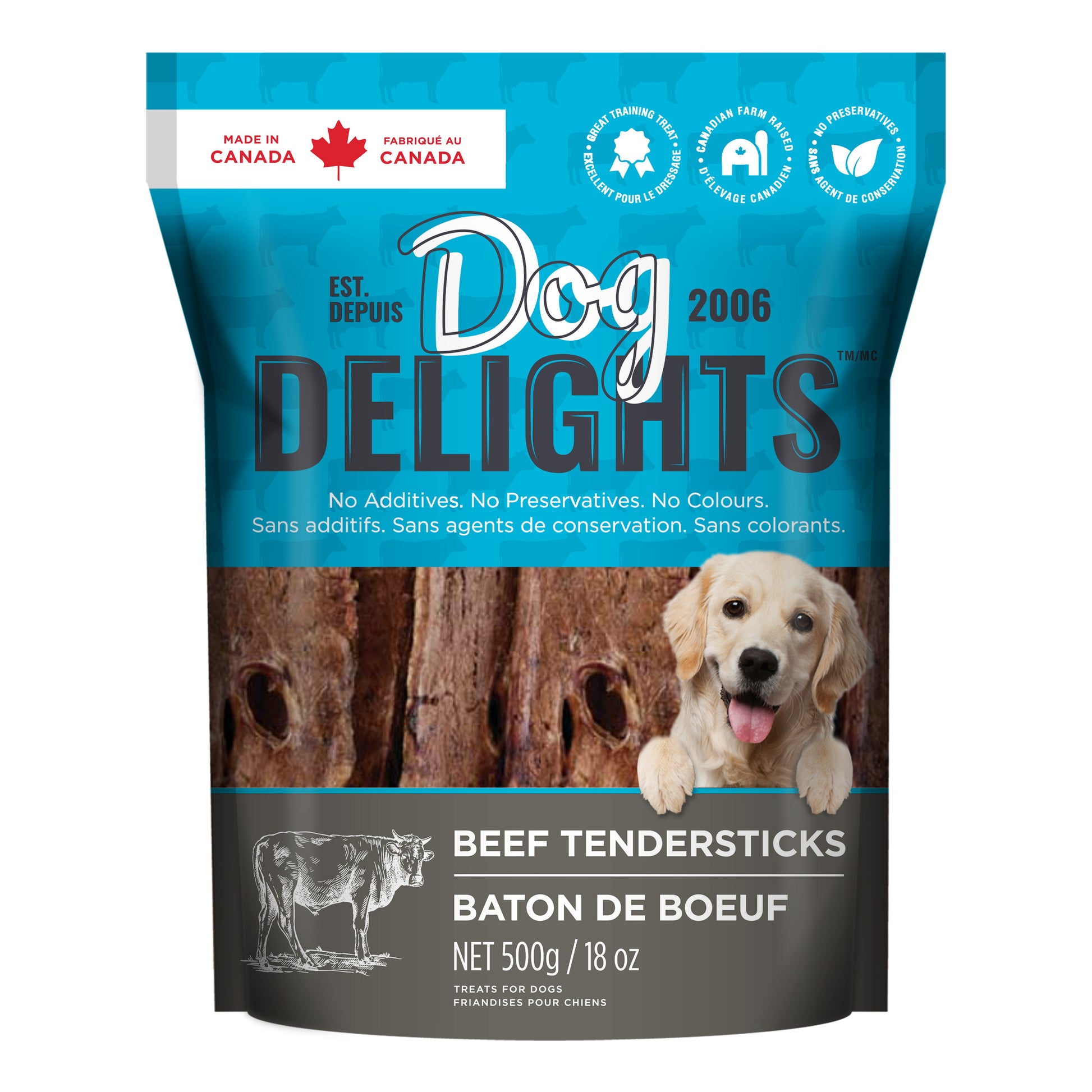 Beef Tendersticks - Beef Liver Dog Treats Bag Front  | Dog Delights